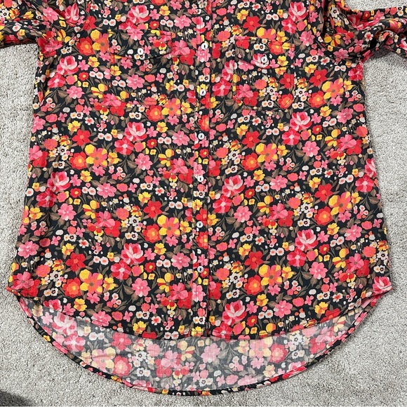Sundance Women’s Floral Button Down Shirt Longsleeve Lightweight Multicolor L - Picture 4 of 13